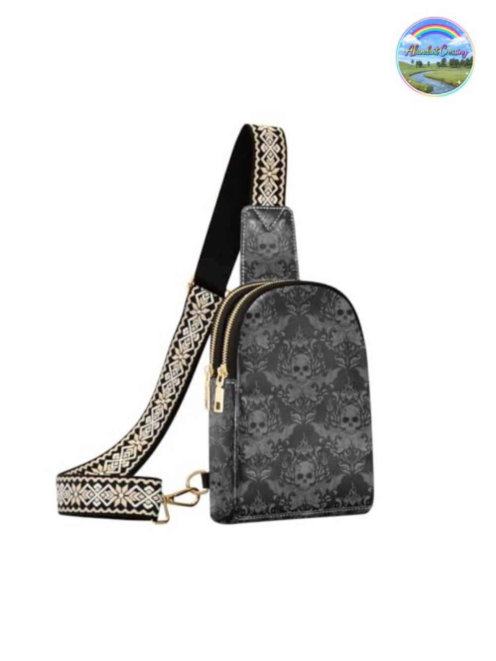 PU Leather Crossbody Sling Bag Adjustable Strap Women's Shoulder Chest Bag